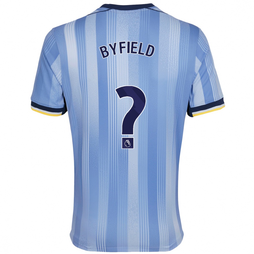 גברים כדורגל Jun'ai Byfield #0 תכלת הרחק ג'רזי 2024/25