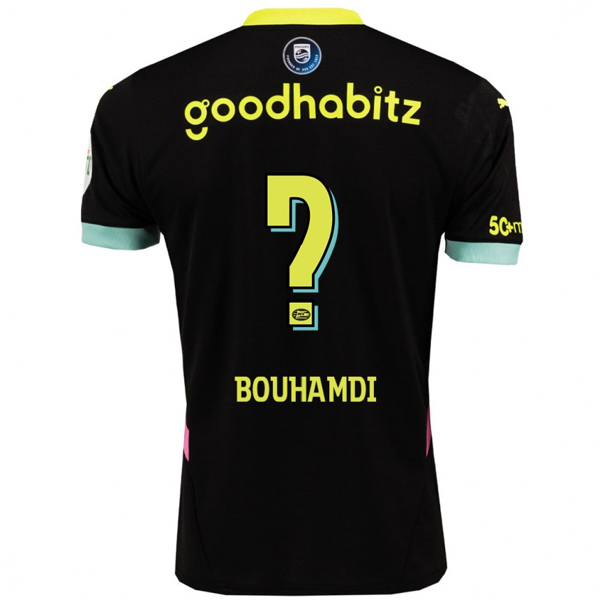 גברים כדורגל Amir Bouhamdi #0 שחור צהוב הרחק ג'רזי 2024/25