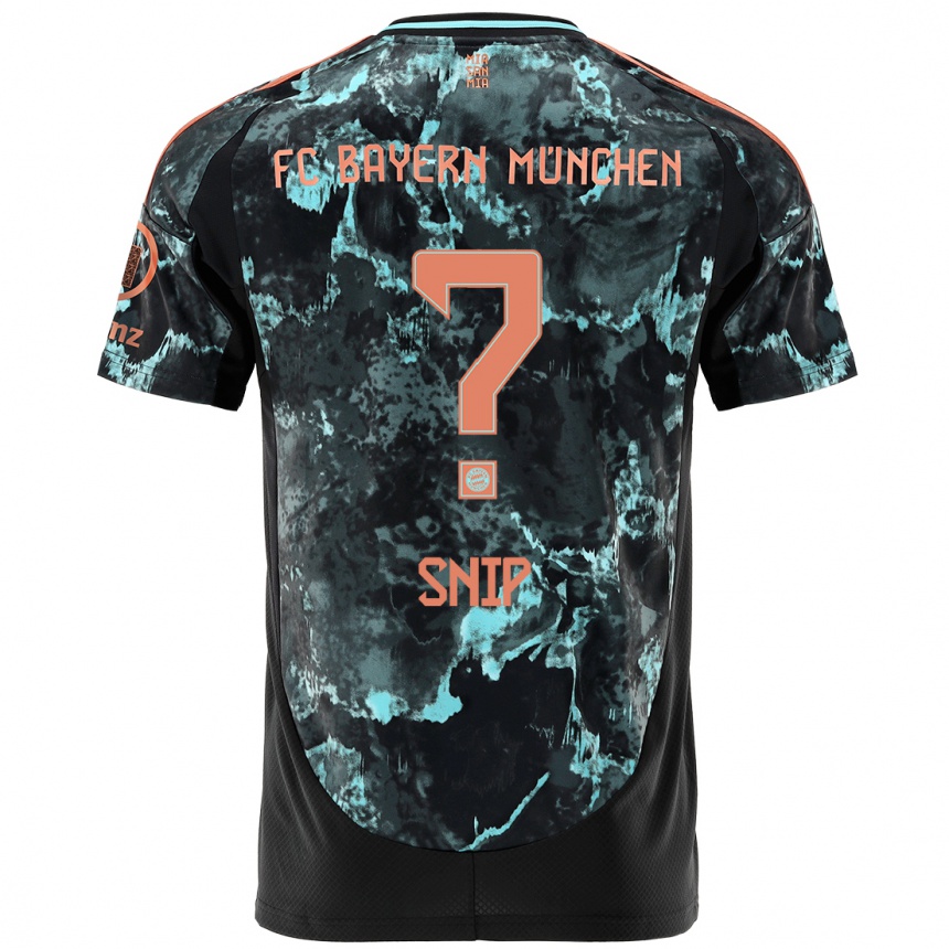 גברים כדורגל Roy Snip #0 שָׁחוֹר הרחק ג'רזי 2024/25