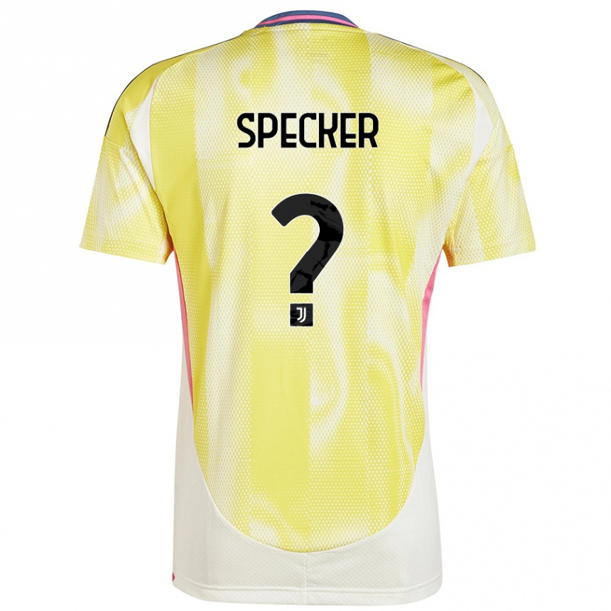 גברים כדורגל Stefano Specker #0 צהוב סולארי הרחק ג'רזי 2024/25