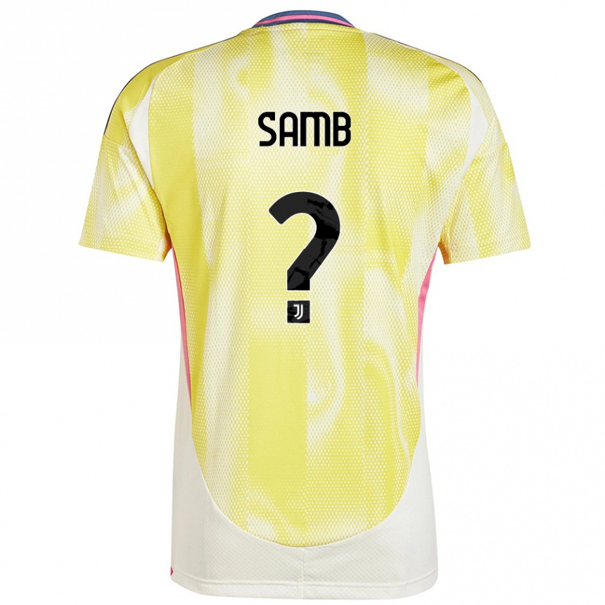גברים כדורגל Demba Samb #0 צהוב סולארי הרחק ג'רזי 2024/25