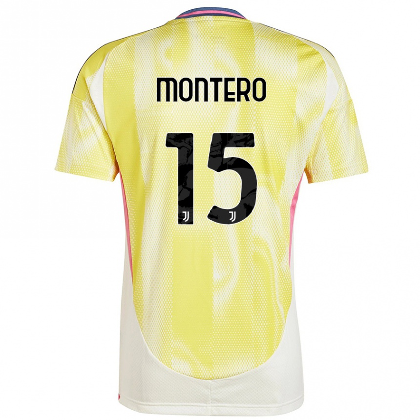 גברים כדורגל Alfonso Montero #15 צהוב סולארי הרחק ג'רזי 2024/25