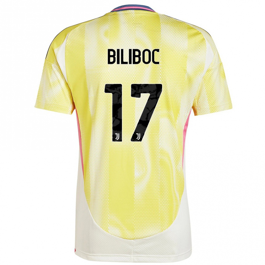 גברים כדורגל Lorenzo Biliboc #17 צהוב סולארי הרחק ג'רזי 2024/25