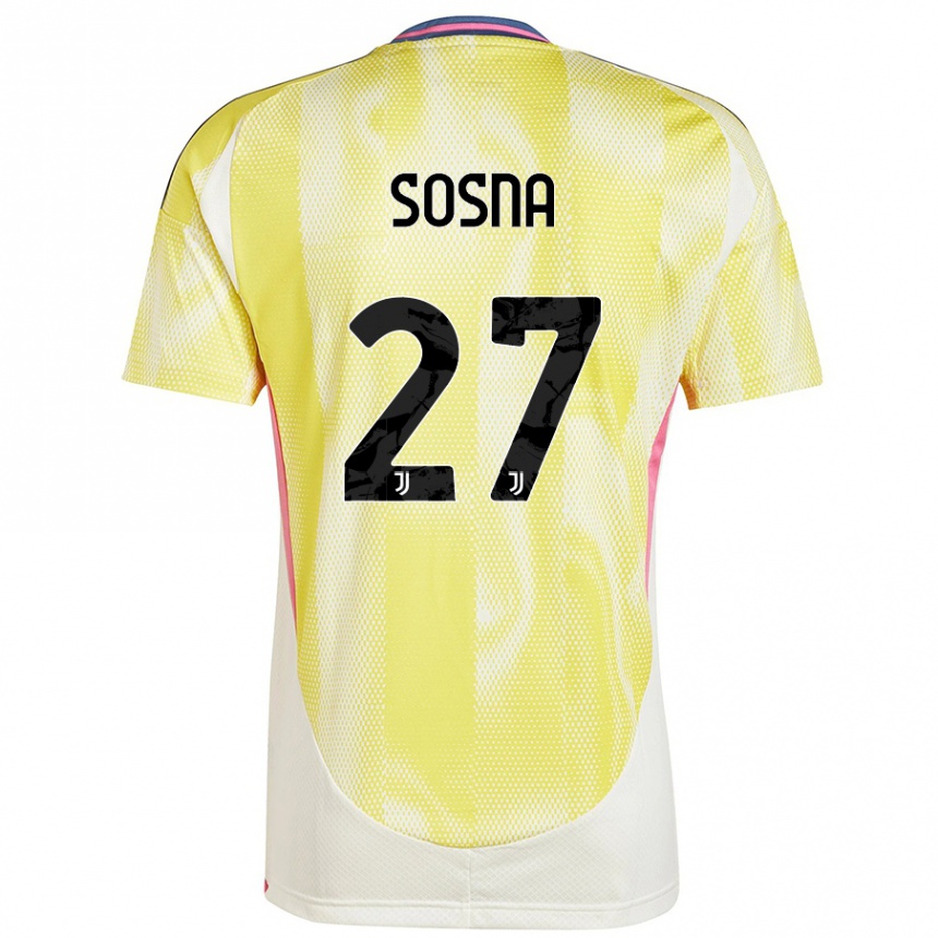 גברים כדורגל Adam Sosna #27 צהוב סולארי הרחק ג'רזי 2024/25