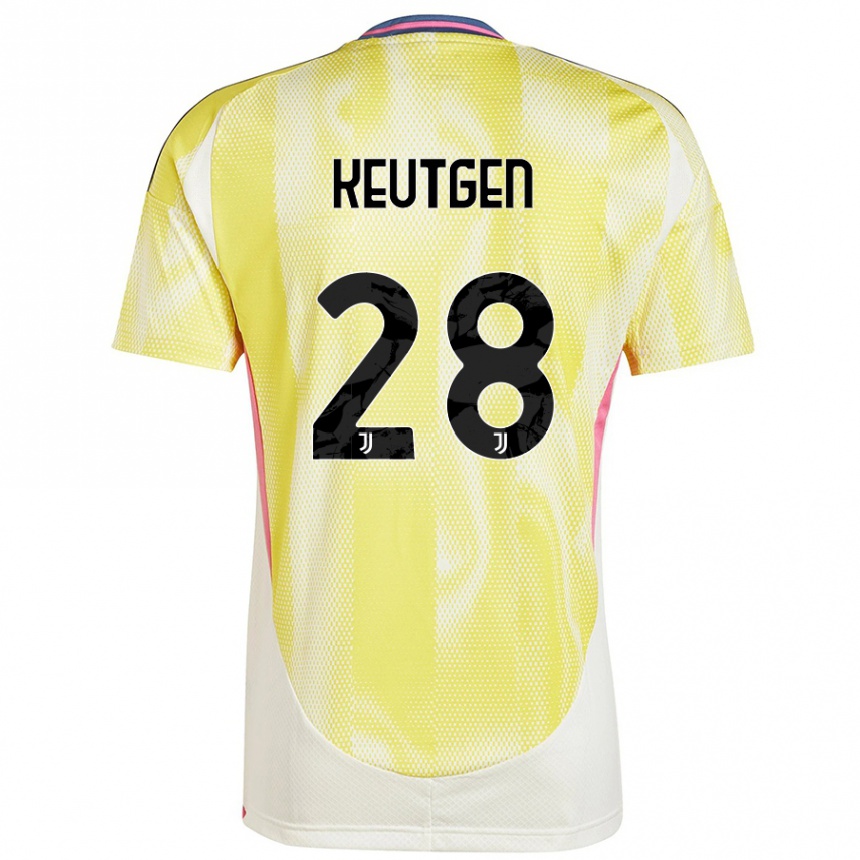 גברים כדורגל Enzo Keutgen #28 צהוב סולארי הרחק ג'רזי 2024/25