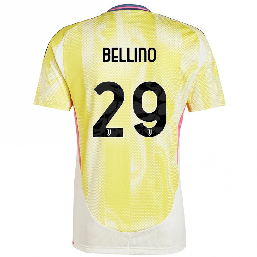 גברים כדורגל Filippo Bellino #29 צהוב סולארי הרחק ג'רזי 2024/25