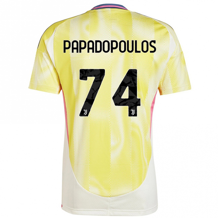 גברים כדורגל Christos Papadopoulos #74 צהוב סולארי הרחק ג'רזי 2024/25