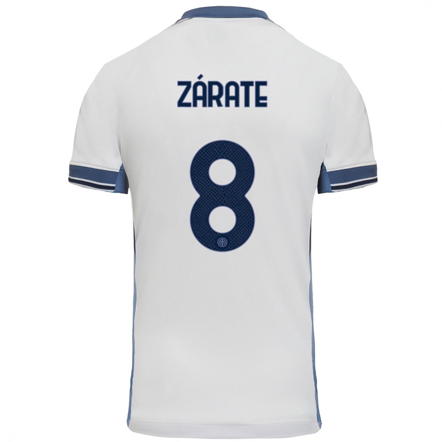 גברים כדורגל Dilan Zárate #8 לבן אפור הרחק ג'רזי 2024/25