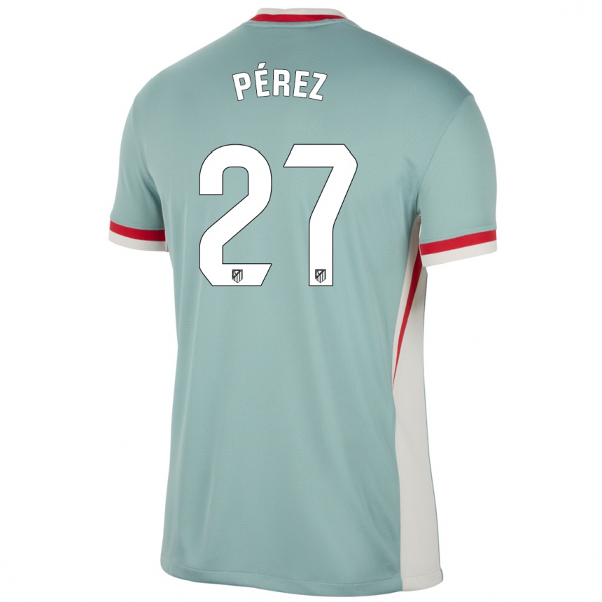 גברים כדורגל Noé Pérez #27 כחול בז' בהיר הרחק ג'רזי 2024/25
