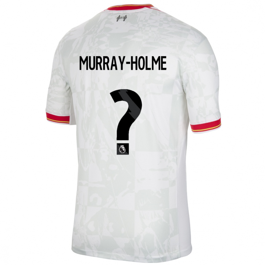 גברים כדורגל Hadyn Murray-Holme #0 לבן אדום שחור ג'רזי קיט שלישי 2024/25