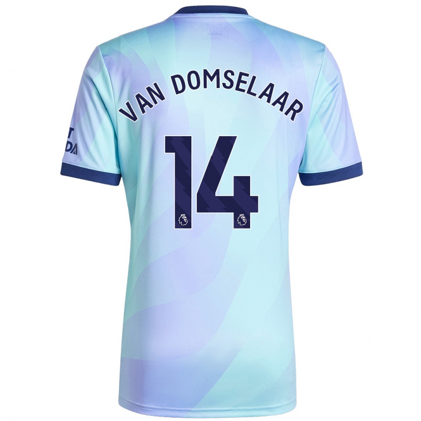 גברים כדורגל Daphne Van Domselaar #14 אקווה ג'רזי קיט שלישי 2024/25