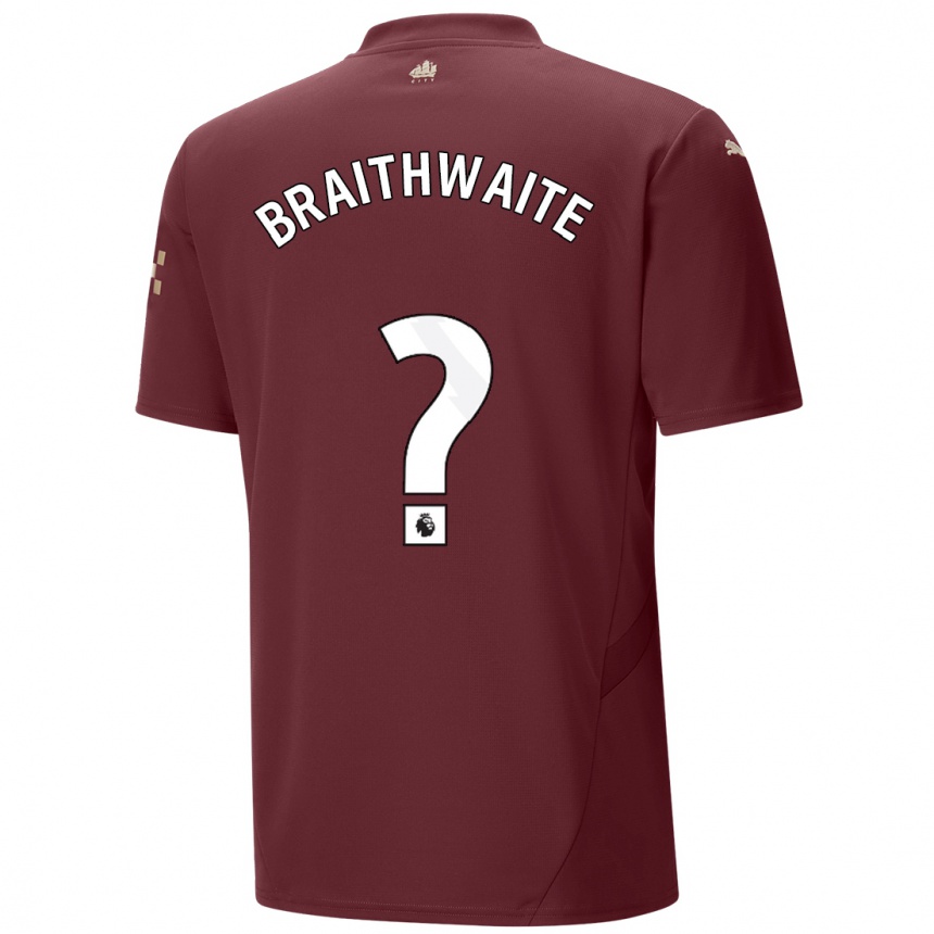 גברים כדורגל Kaden Braithwaite #0 חוּם עֲרמוֹנִי ג'רזי קיט שלישי 2024/25