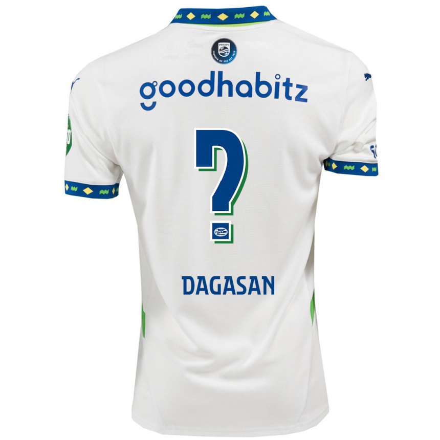 גברים כדורגל Muhlis Dagasan #0 לבן כחול כהה ג'רזי קיט שלישי 2024/25