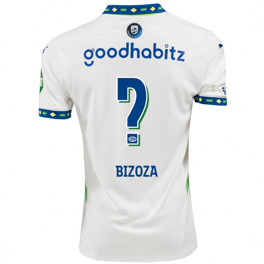 גברים כדורגל Kevin Bizoza #0 לבן כחול כהה ג'רזי קיט שלישי 2024/25