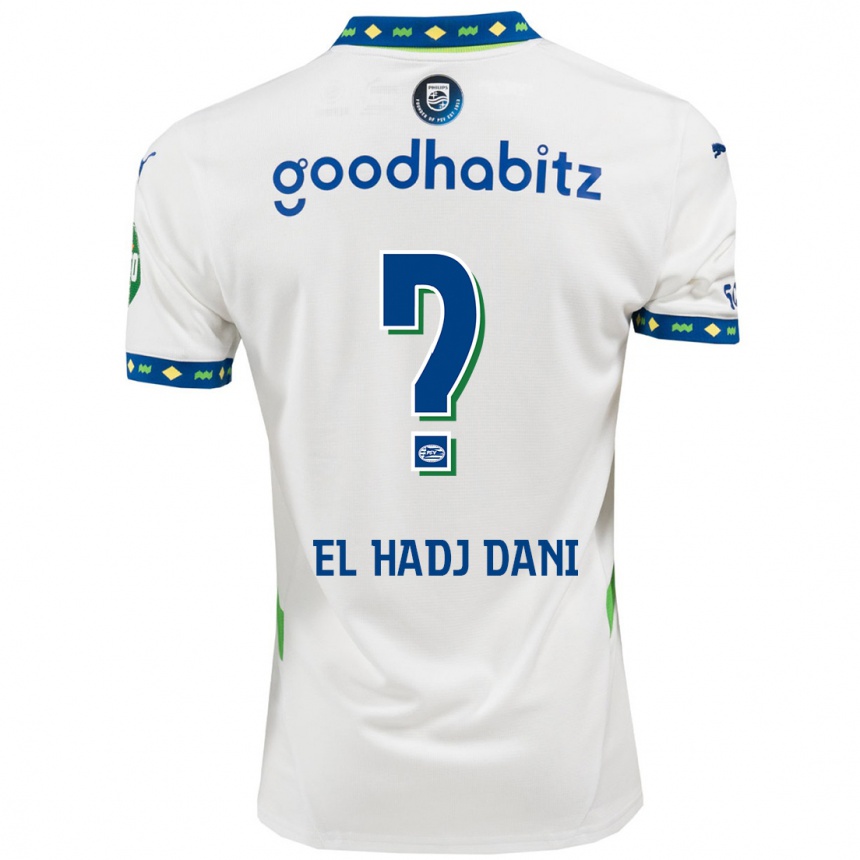 גברים כדורגל Soudais El Hadj Dani #0 לבן כחול כהה ג'רזי קיט שלישי 2024/25