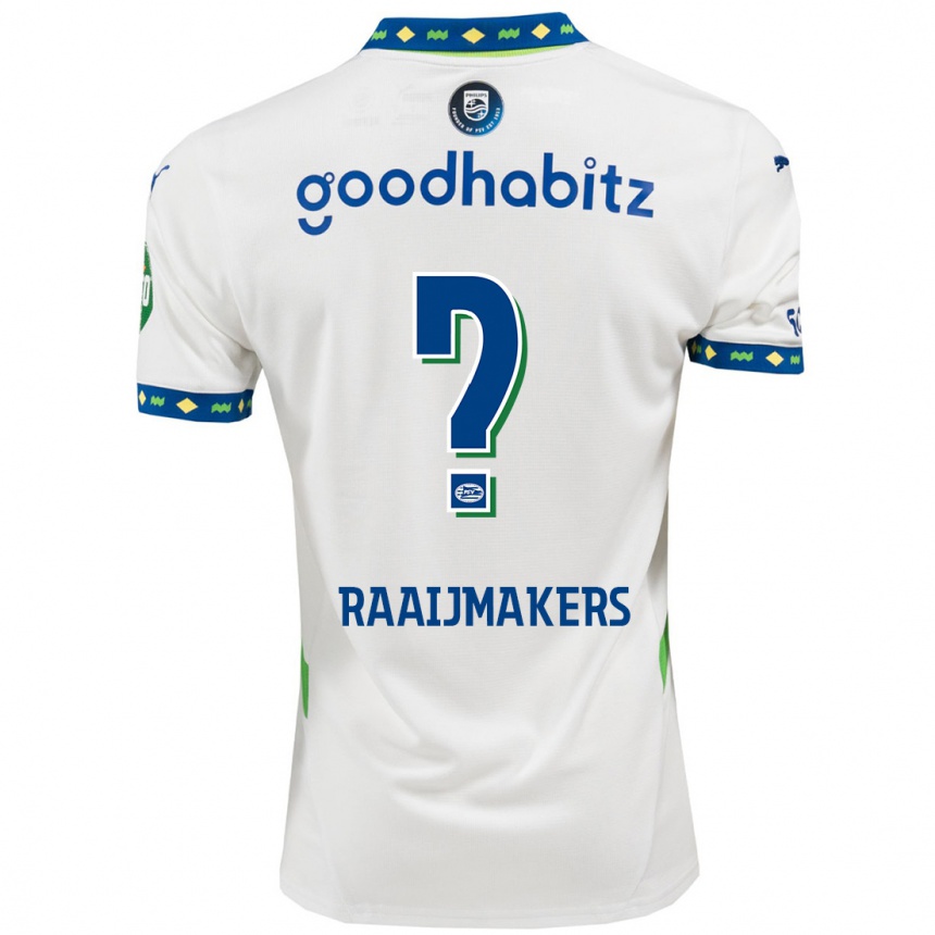 גברים כדורגל Lars Raaijmakers #0 לבן כחול כהה ג'רזי קיט שלישי 2024/25