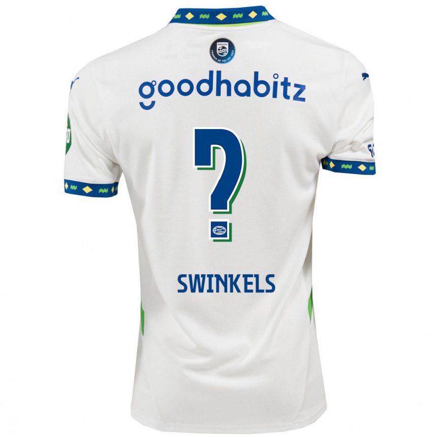 גברים כדורגל Michal Swinkels #0 לבן כחול כהה ג'רזי קיט שלישי 2024/25