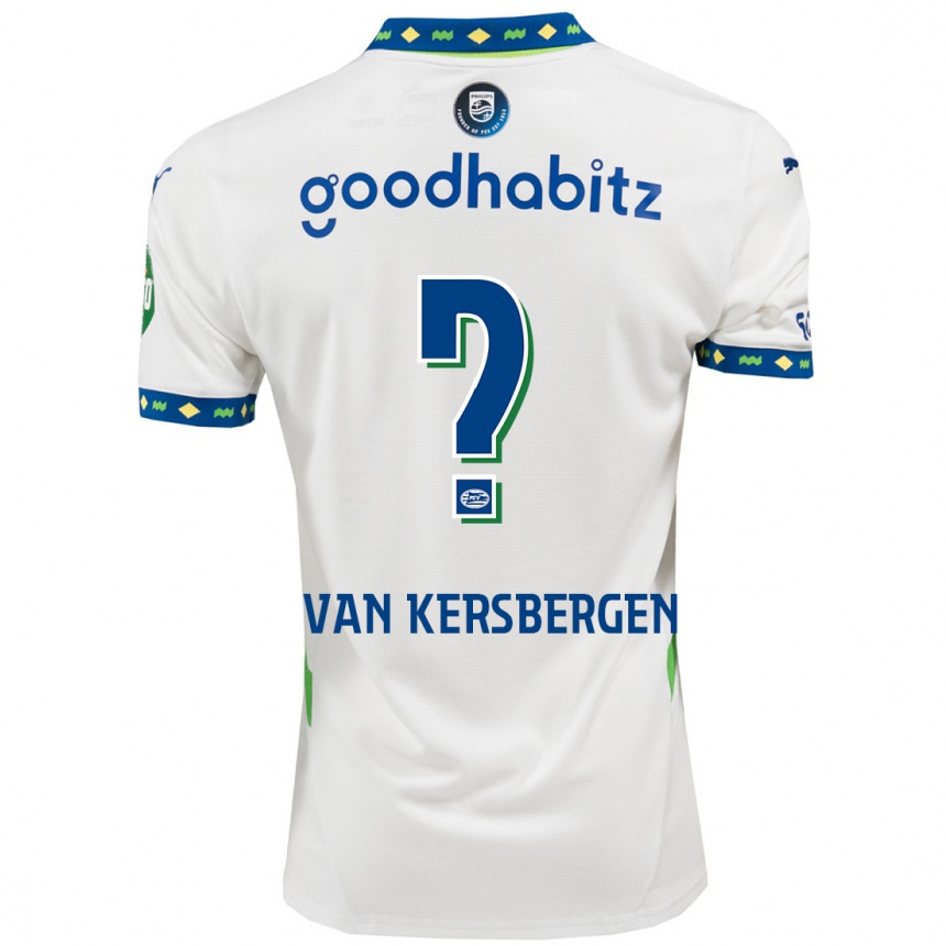 גברים כדורגל Sander Van Kersbergen #0 לבן כחול כהה ג'רזי קיט שלישי 2024/25
