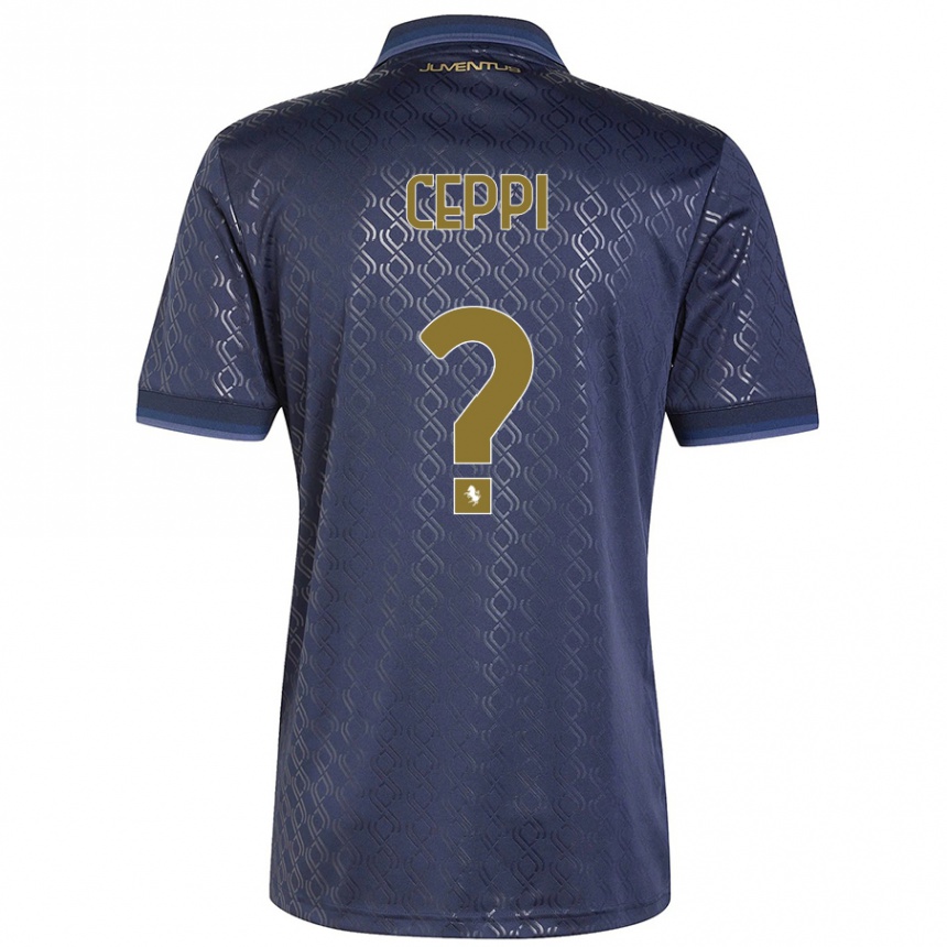 גברים כדורגל Paolo Ceppi #0 כָּחוֹל כֵּהֶה ג'רזי קיט שלישי 2024/25