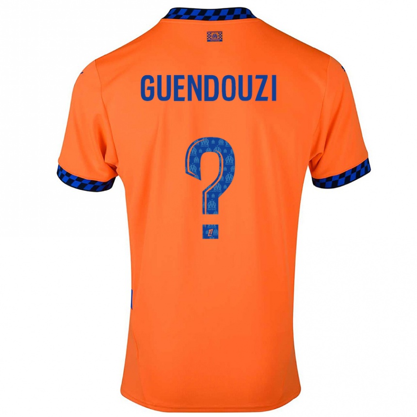 גברים כדורגל Milan Guendouzi Olie #0 כתום כחול כהה ג'רזי קיט שלישי 2024/25