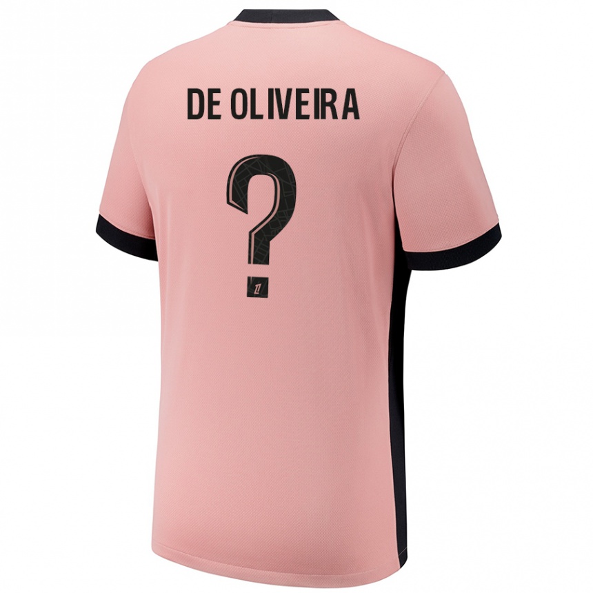 גברים כדורגל Mathieu De Oliveira #0 ורוד חלודה ג'רזי קיט שלישי 2024/25