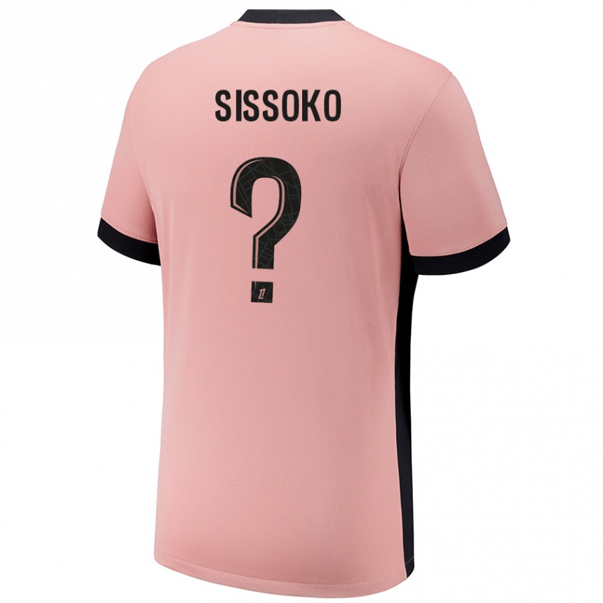 גברים כדורגל Nassiama Sissoko #0 ורוד חלודה ג'רזי קיט שלישי 2024/25