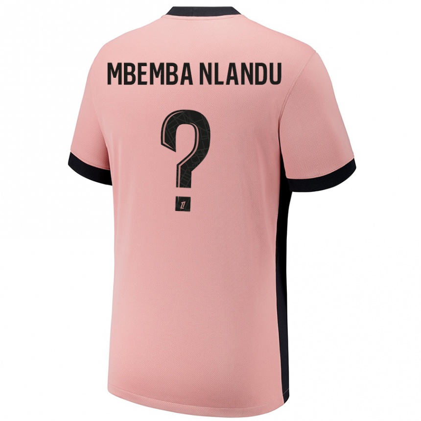 גברים כדורגל Emmanuel Mbemba Nlandu #0 ורוד חלודה ג'רזי קיט שלישי 2024/25