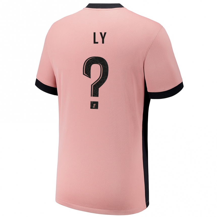 גברים כדורגל Elijah Ly #0 ורוד חלודה ג'רזי קיט שלישי 2024/25