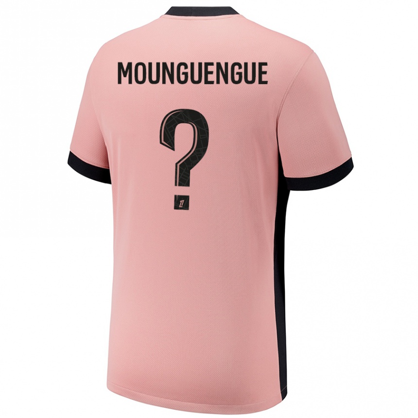 גברים כדורגל Pierre Mounguengue #0 ורוד חלודה ג'רזי קיט שלישי 2024/25