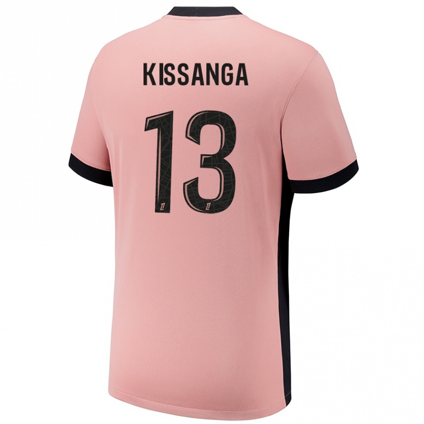גברים כדורגל Hugo Kissanga #13 ורוד חלודה ג'רזי קיט שלישי 2024/25