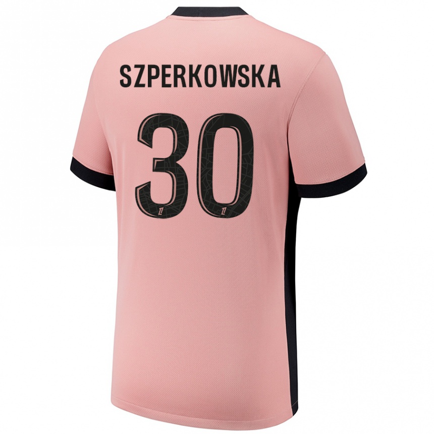 גברים כדורגל Oliwia Szperkowska #30 ורוד חלודה ג'רזי קיט שלישי 2024/25