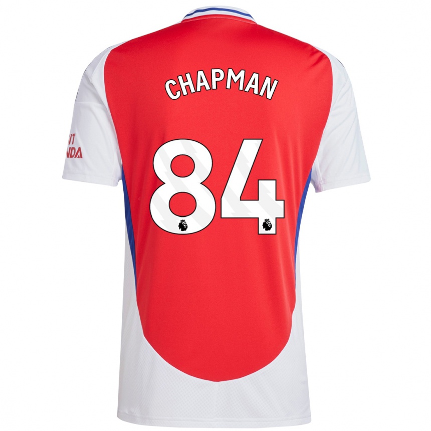 נשים כדורגל Samuel Chapman #84 אדום לבן ג'רזי ביתית 2024/25