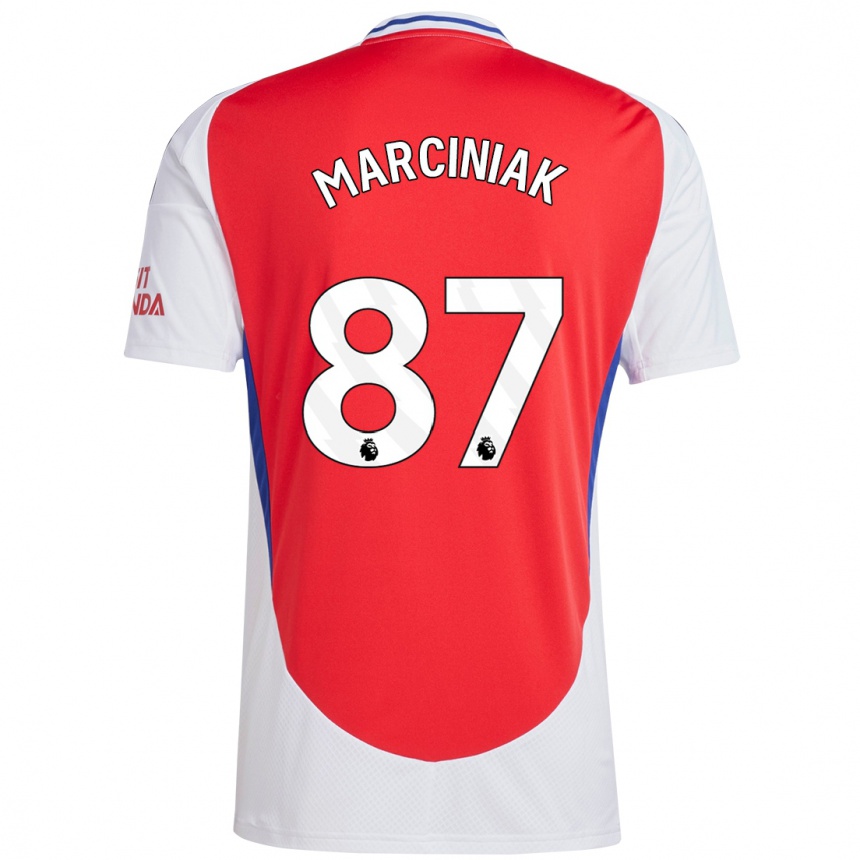 נשים כדורגל Alex Marciniak #87 אדום לבן ג'רזי ביתית 2024/25