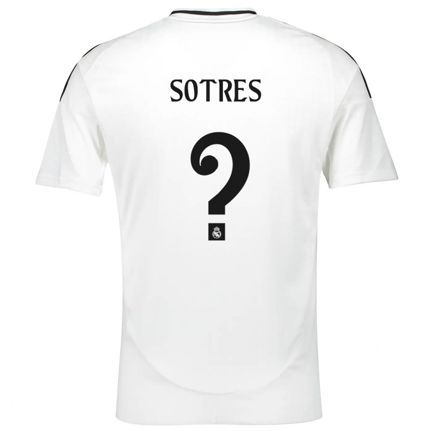 נשים כדורגל Alfredo Sotres #0 לָבָן ג'רזי ביתית 2024/25