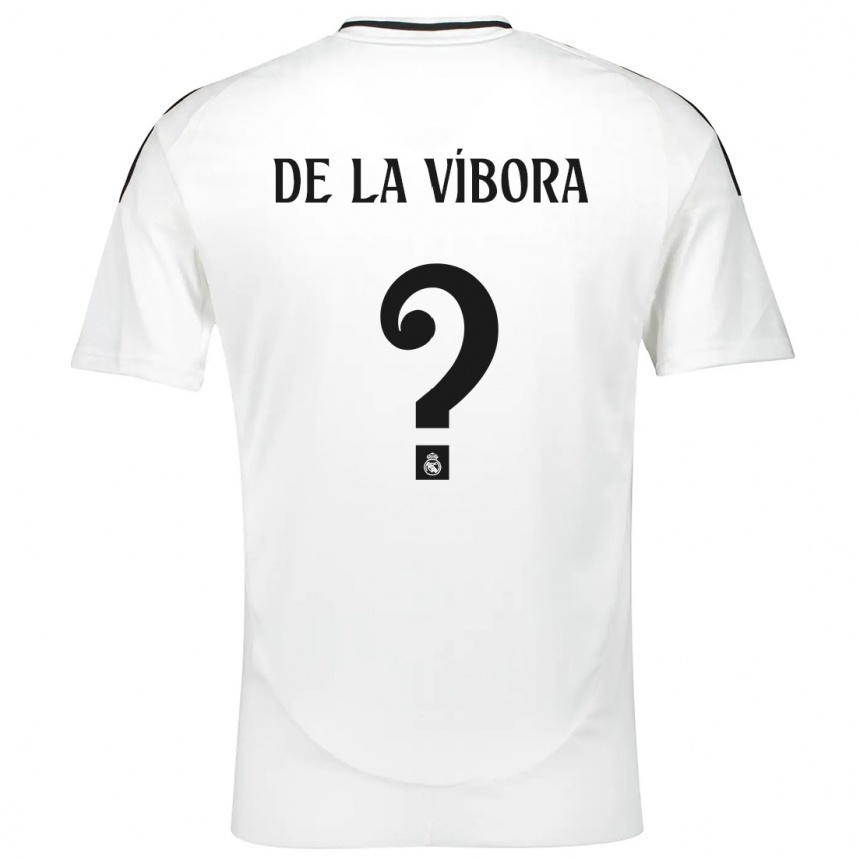 נשים כדורגל David De La Víbora #0 לָבָן ג'רזי ביתית 2024/25