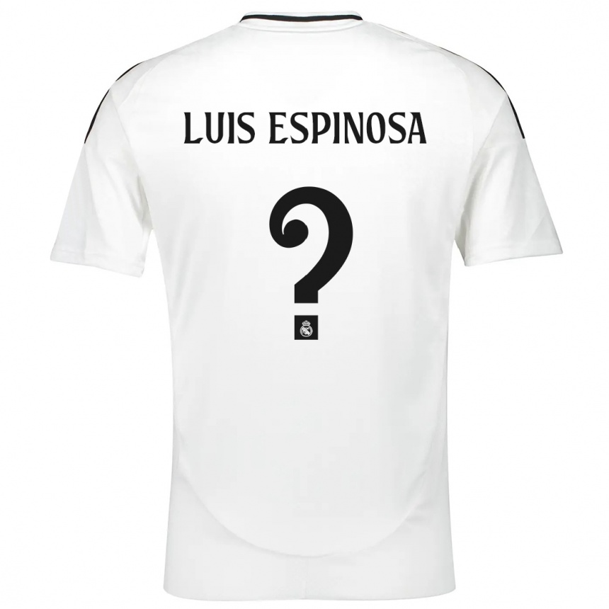 נשים כדורגל José Luis Espinosa #0 לָבָן ג'רזי ביתית 2024/25