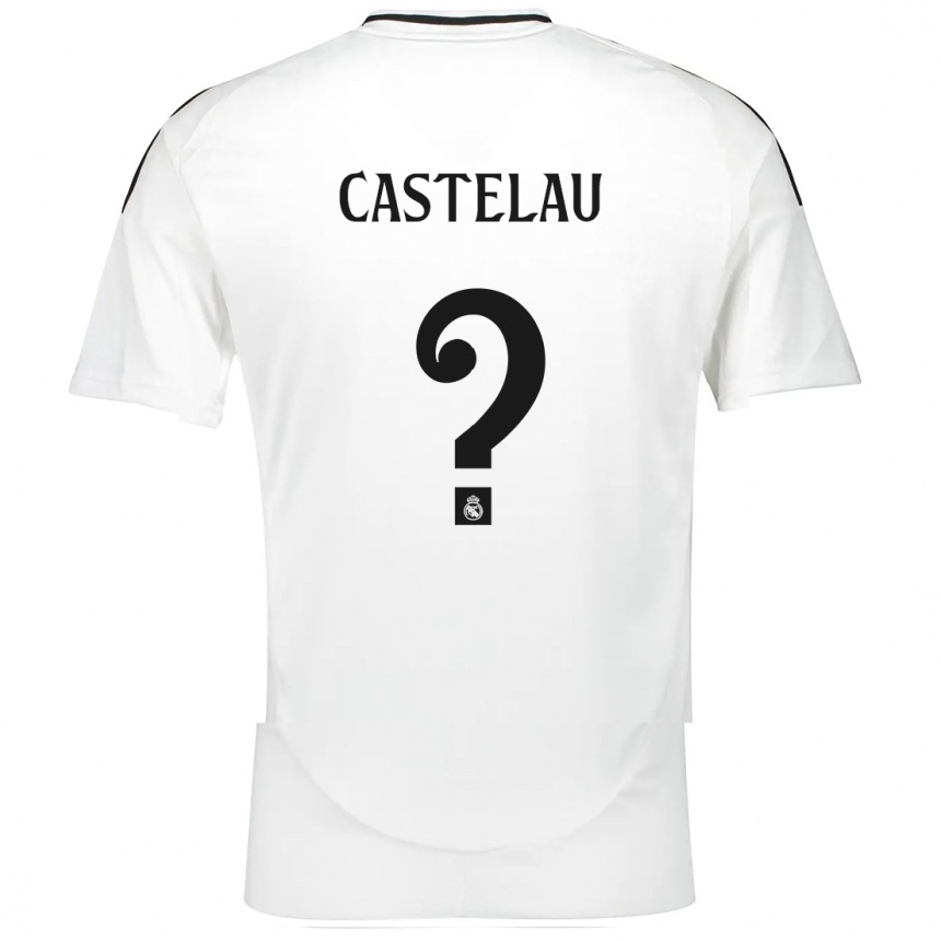 נשים כדורגל Alber Castelau #0 לָבָן ג'רזי ביתית 2024/25