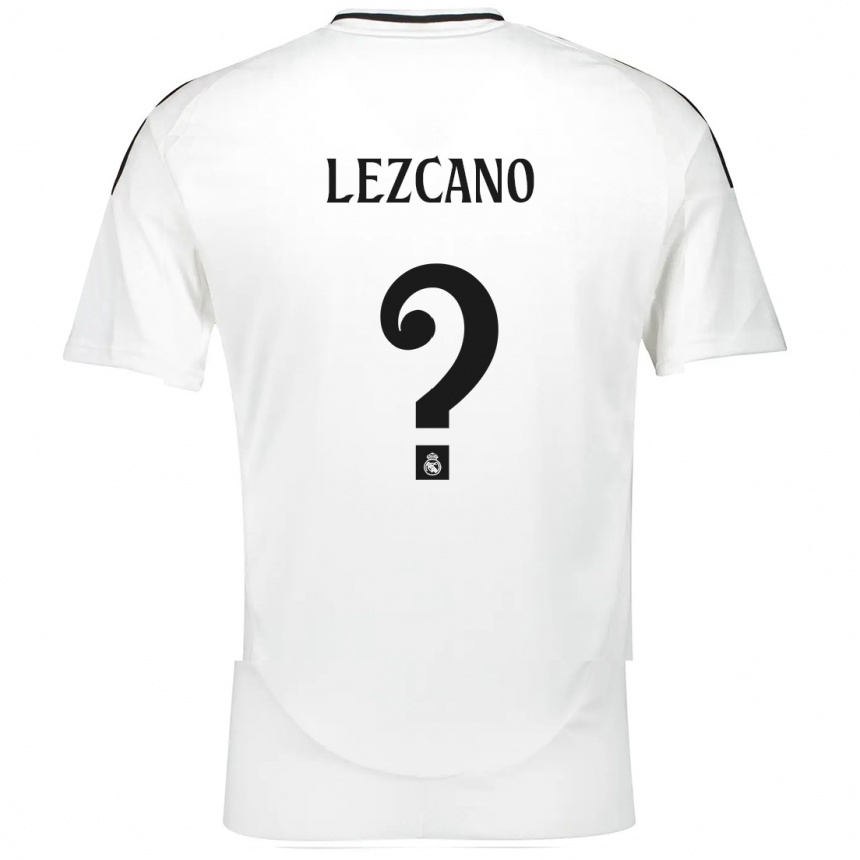 נשים כדורגל Álvaro Lezcano #0 לָבָן ג'רזי ביתית 2024/25