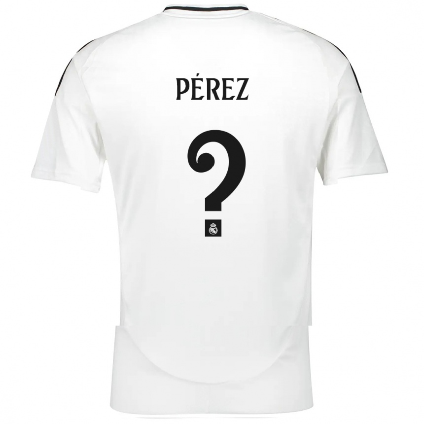 נשים כדורגל Adrián Pérez #0 לָבָן ג'רזי ביתית 2024/25