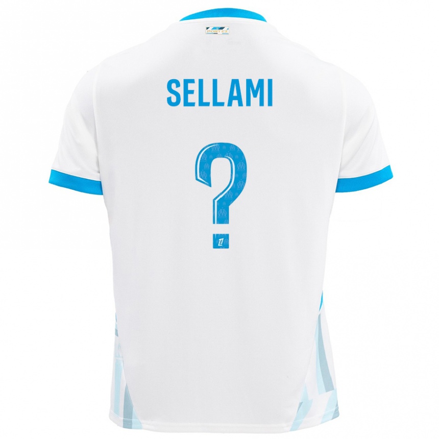 נשים כדורגל Yanis Sellami #0 שמים כחולים לבנים ג'רזי ביתית 2024/25