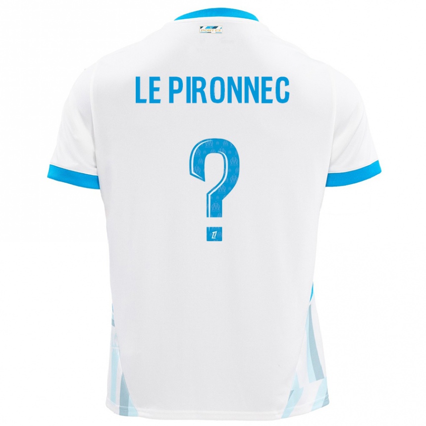 נשים כדורגל Kélian Le Pironnec #0 שמים כחולים לבנים ג'רזי ביתית 2024/25