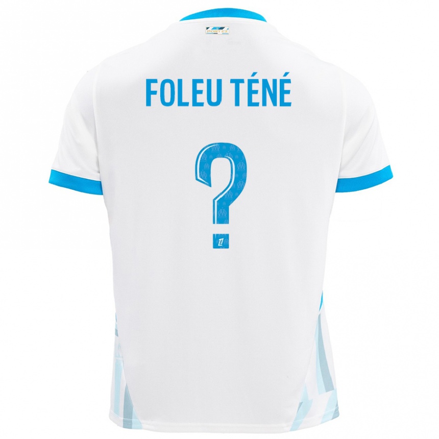 נשים כדורגל Krys Foleu Téné #0 שמים כחולים לבנים ג'רזי ביתית 2024/25