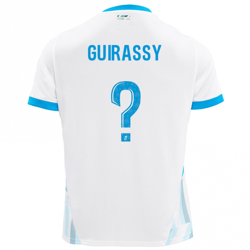 נשים כדורגל Moctar Guirassy #0 שמים כחולים לבנים ג'רזי ביתית 2024/25