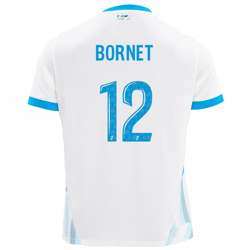 נשים כדורגל Camille Bornet #12 שמים כחולים לבנים ג'רזי ביתית 2024/25