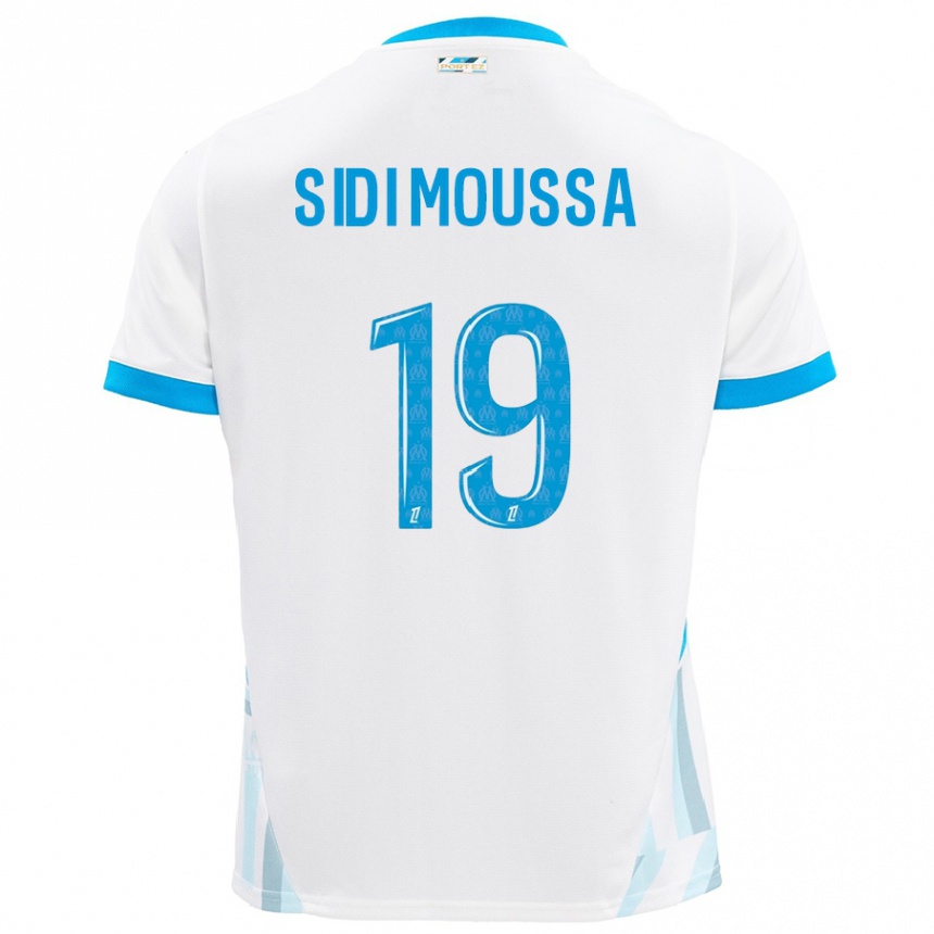 נשים כדורגל Salima Sidi Moussa #19 שמים כחולים לבנים ג'רזי ביתית 2024/25