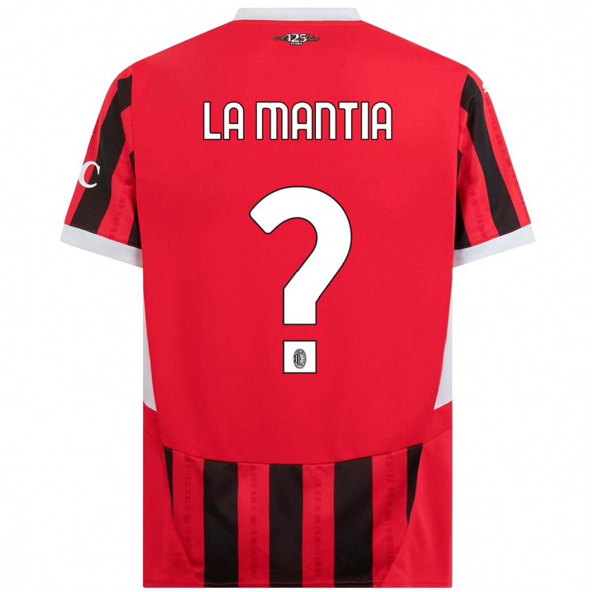 נשים כדורגל Simon La Mantia #0 אדום שחור ג'רזי ביתית 2024/25