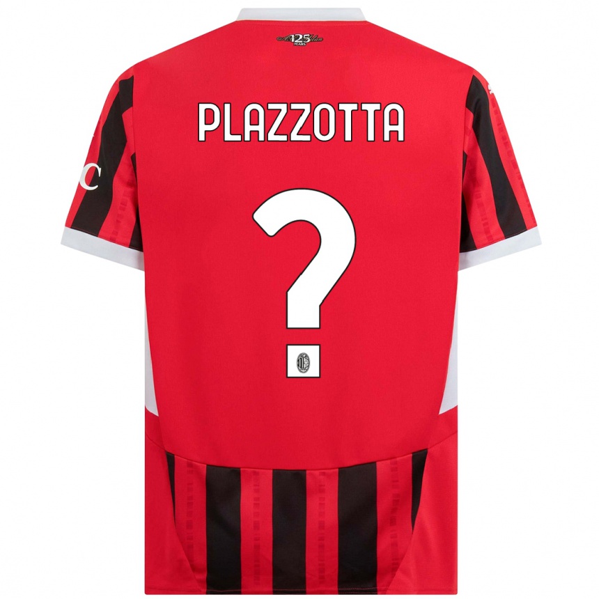 נשים כדורגל Filippo Plazzotta #0 אדום שחור ג'רזי ביתית 2024/25