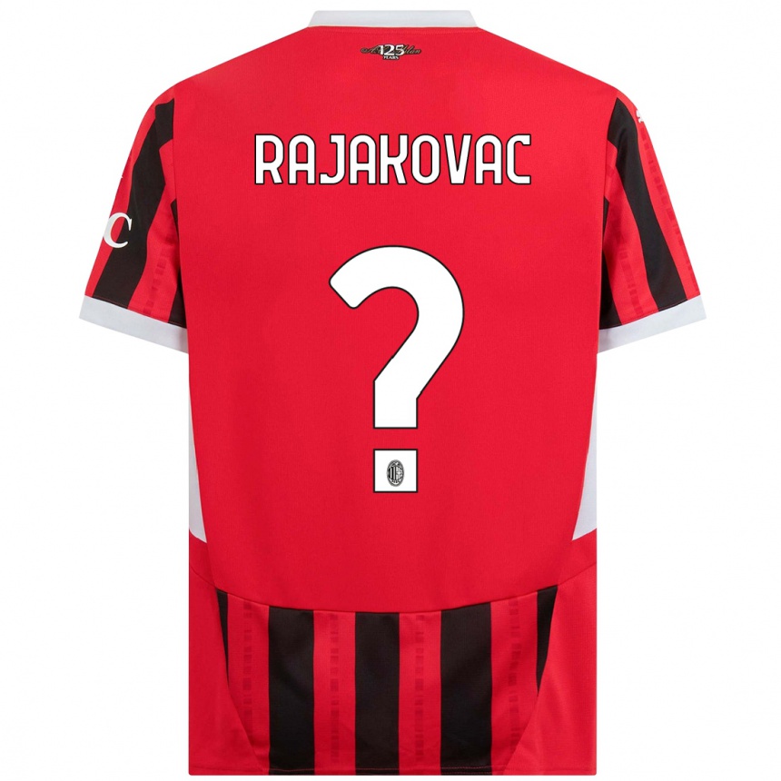 נשים כדורגל Mihajlo Rajakovac #0 אדום שחור ג'רזי ביתית 2024/25