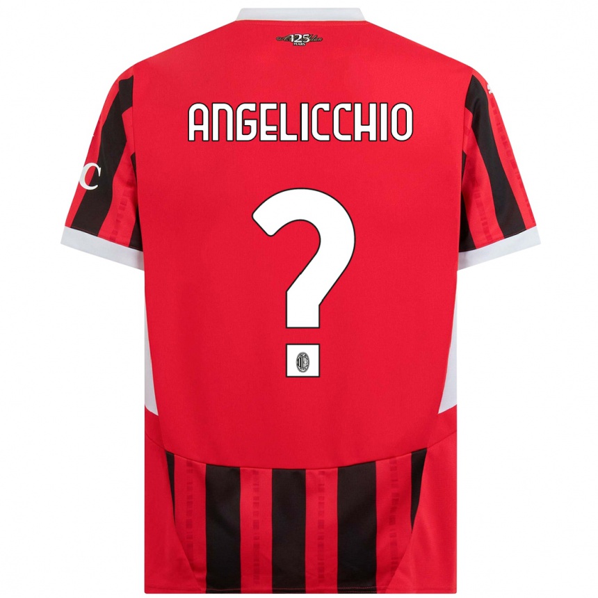 נשים כדורגל Mattia Angelicchio #0 אדום שחור ג'רזי ביתית 2024/25