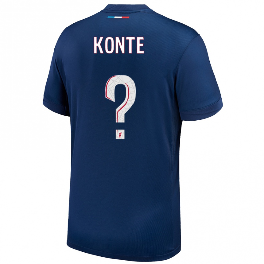 נשים כדורגל Maeta Konte #0 כחול נייבי לבן ג'רזי ביתית 2024/25